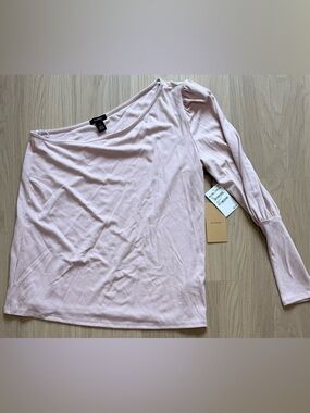 Nordstrom Halogen Long Sleeve Puff Shoulder Top - Light Pink